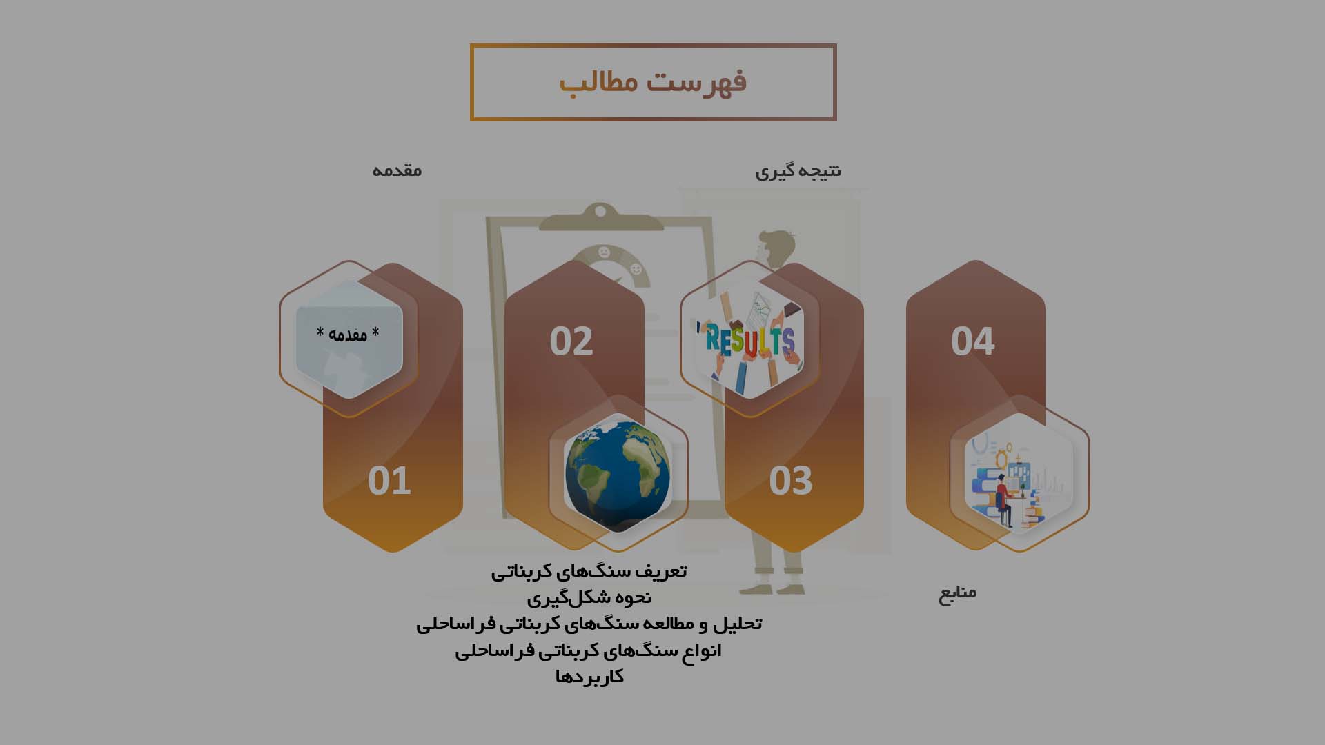 پاورپوینت تحلیل و مطالعه سنگ‌های کربناتی فراساحلی